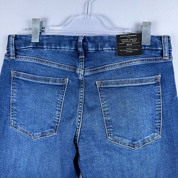 Banana Republic Bootcut Jeans Womens Size 30/10 Vintage Stretch Low Rise Blue - Picture 4 of 12